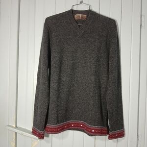 Vintage 100% shetland wool grey sweater